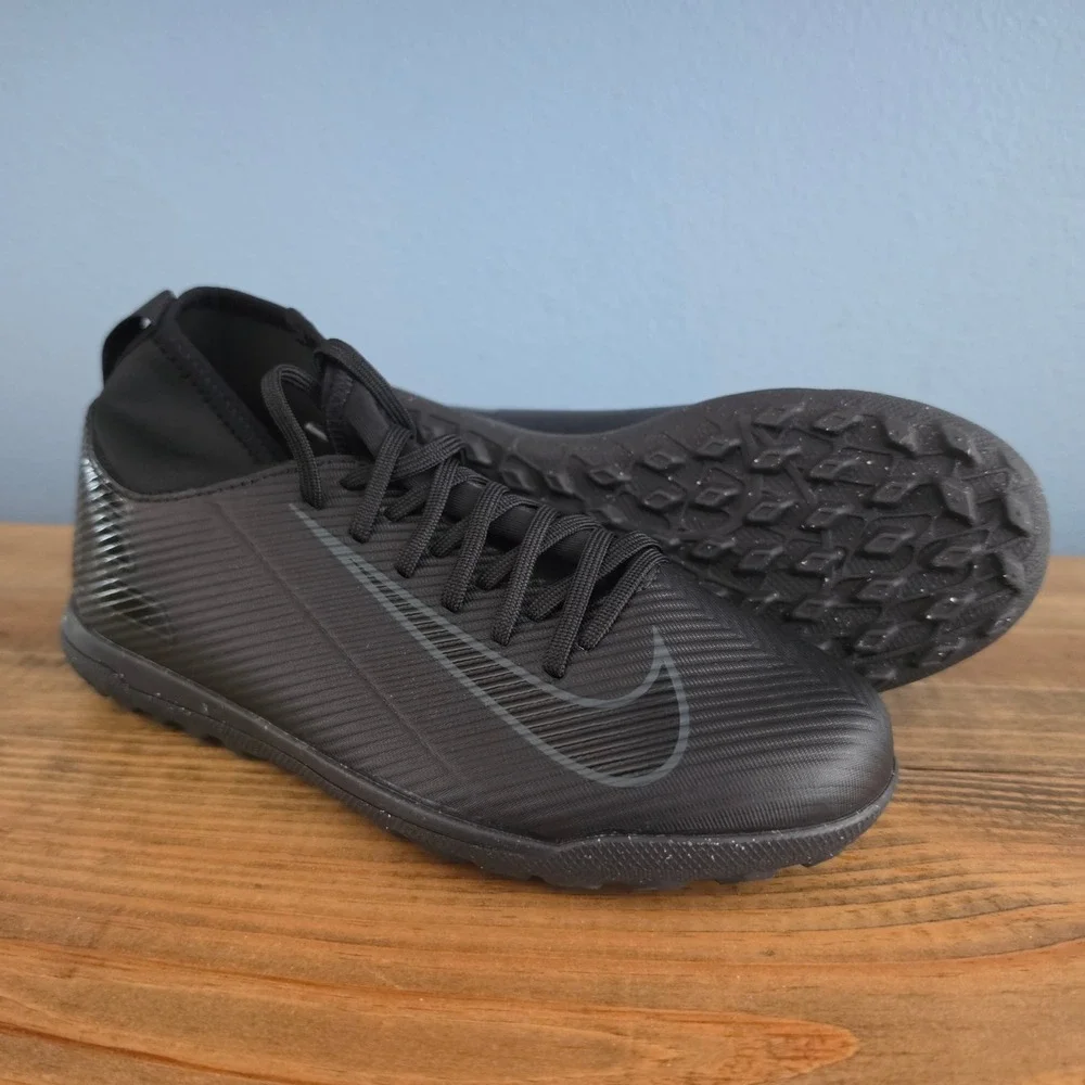 Nike Kids Mercurial Superfly 9 Academy TF Soccer Cleats Black DJ5629-040 4Y